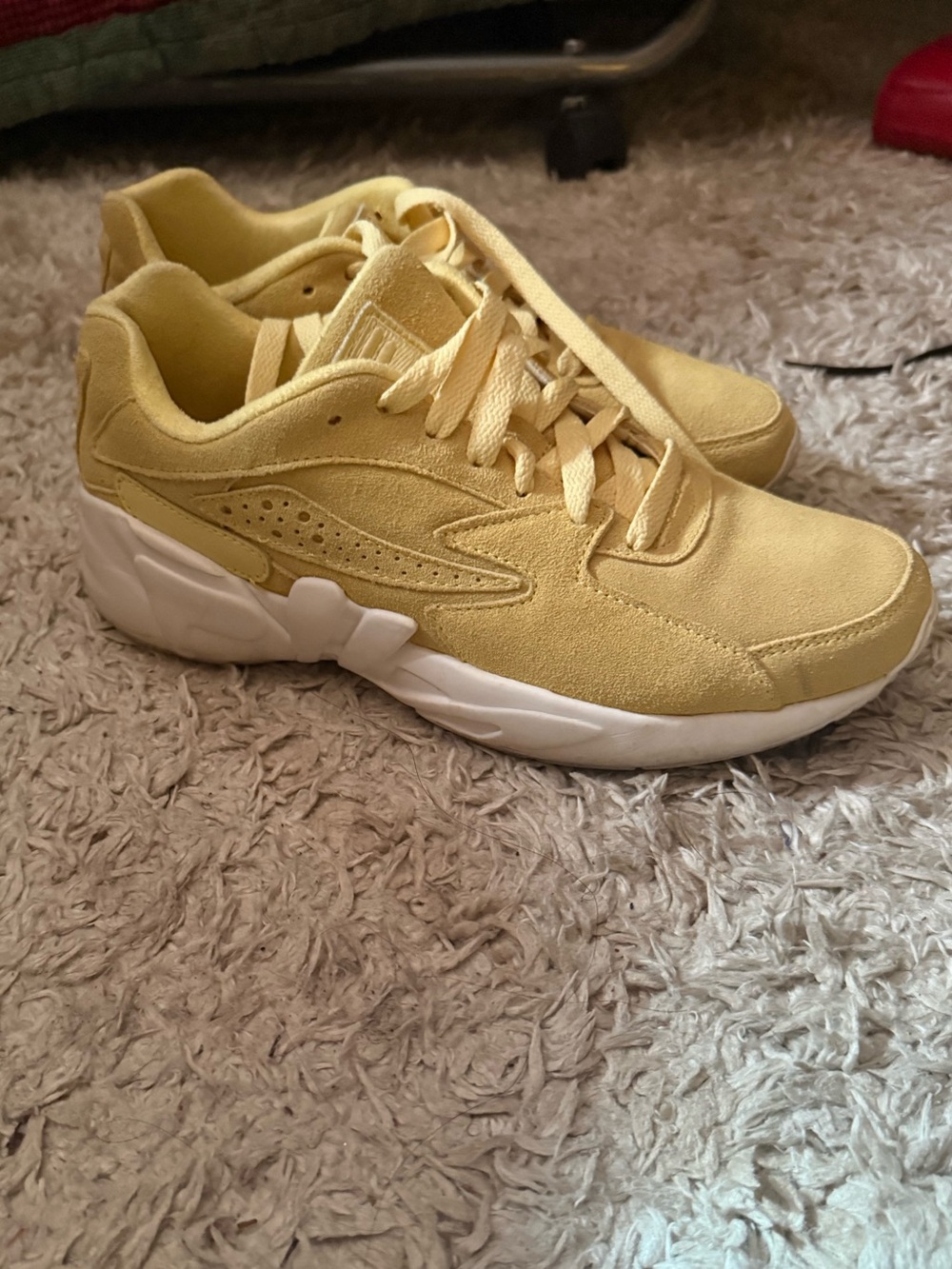 Fila Yellow Suede Athletic Sneakers - Picture 3 of 6